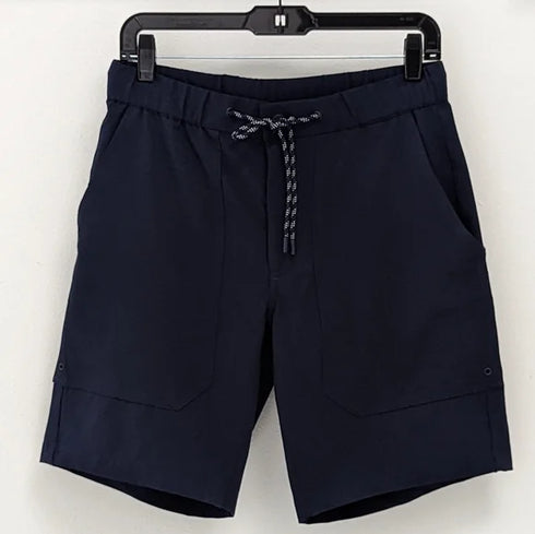 MANGO BLACK COTTON SHORTS WITH DRAWSTRING